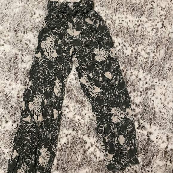 Floral Accordion Waist Swimsuit Coverup Pants - Picture 1 of 1
